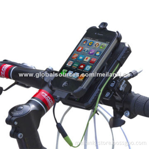Bike power bank with LED light 90 degree angle, smart phone holder